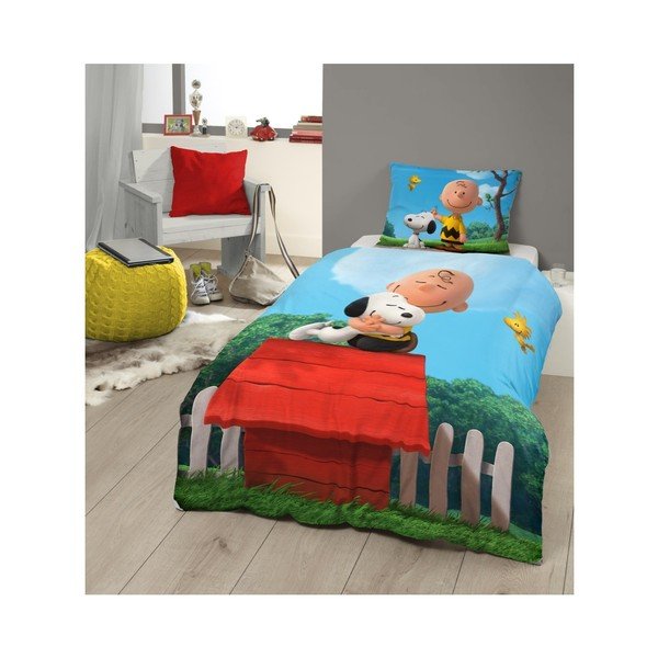 Bawełniana pościel dziecięca Müller Textiel Snoopy House, 140 x 200 cm-image-1