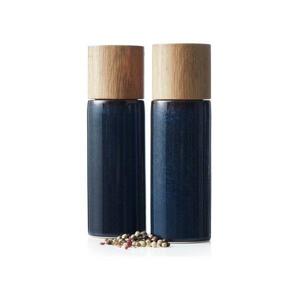 Ciemnoniebieski zestaw ceramicznych młynków do pieprzu i soli 2 szt. Gastro Blue – Bitz-image-3