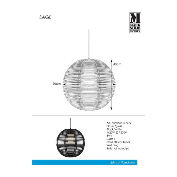 Czarna lampa wisząca Markslöjd Sage Pendant-image-2