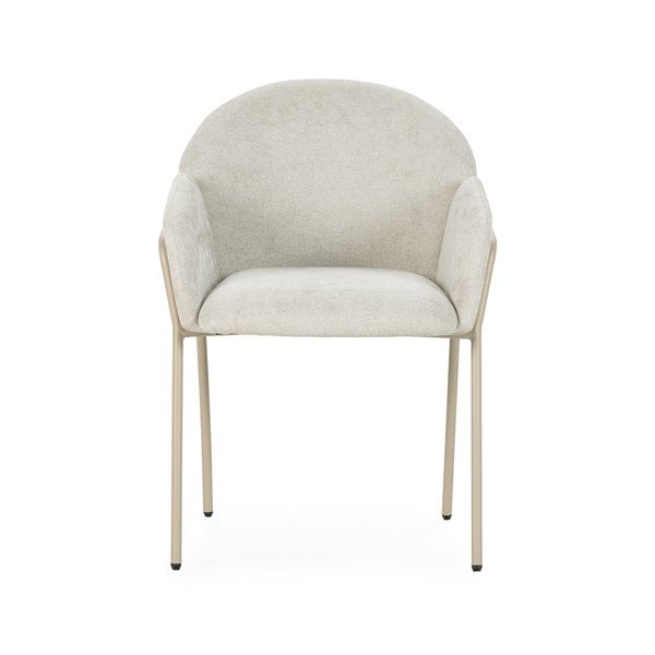 Beżowe tapicerowane fotele jadalniane zestaw 2 szt. Aslin – MOME-image-2