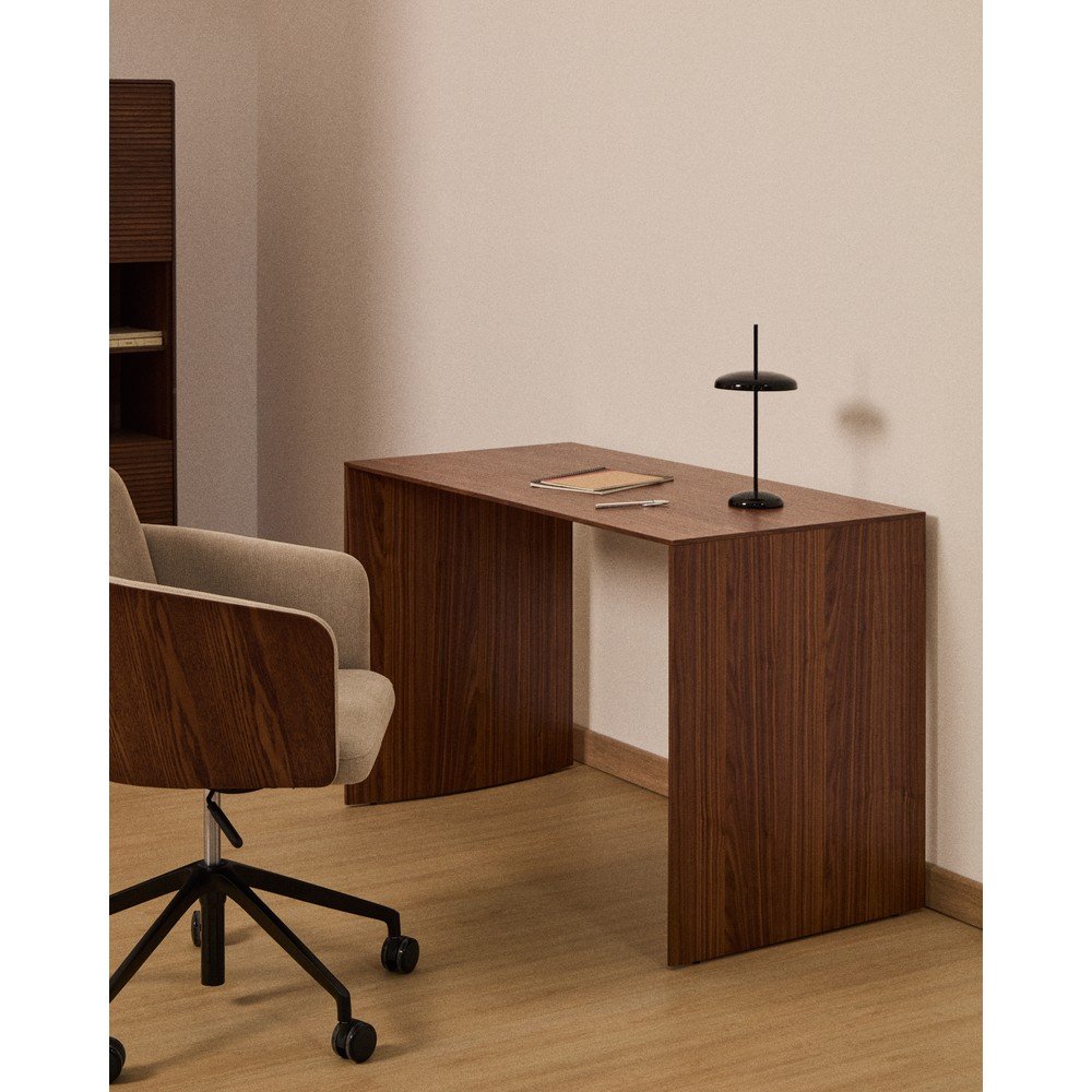 Biurko w dekorze orzecha 60x140 cm Litto – Kave Home (zdjęcie 3)