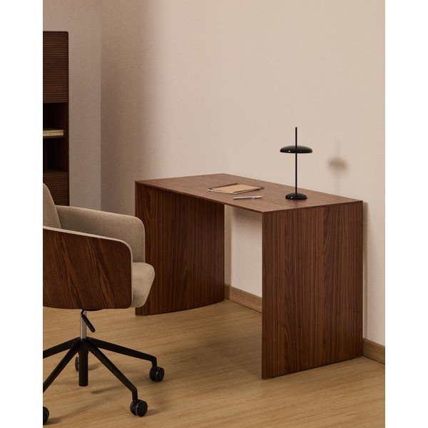 Biurko w dekorze orzecha 60x140 cm Litto – Kave Home-image-1