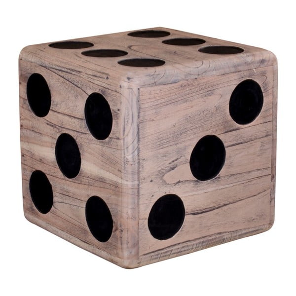 Drewniany stołek w formie kostki do gry House Nordic Cubo