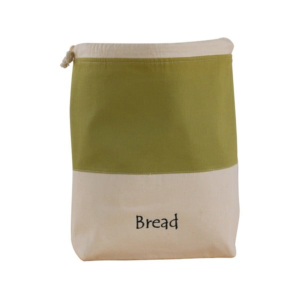 Zielono-biały bawełniany worek na chleb Furniteam Bread