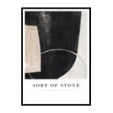 Plakat z ramą w zestawie 72x102 cm Sort Of Stone   – Malerifabrikken