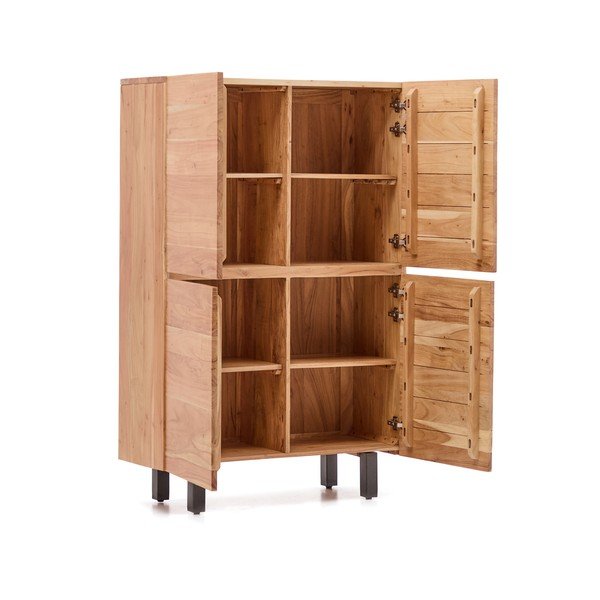 Komoda z litego drewna akacjowego w naturalnym kolorze 100x155x40,5 cm Uxue – Kave Home-image-4