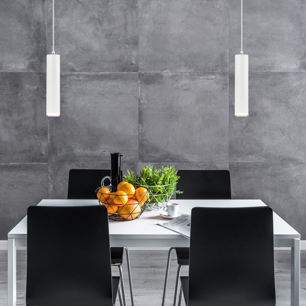 Biała lampa wisząca − LAMKUR-image-1