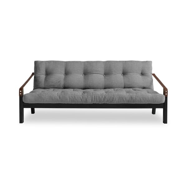 Sofa rozkładana z szarym obiciem Karup Design Poetry Black/Granite Grey