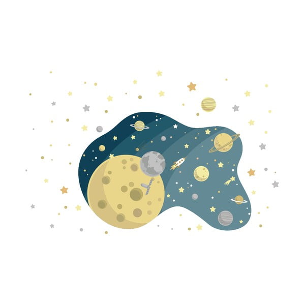 Naklejka ścienna dla dzieci Ambiance The Starry Galaxy, 90 x 60 cm