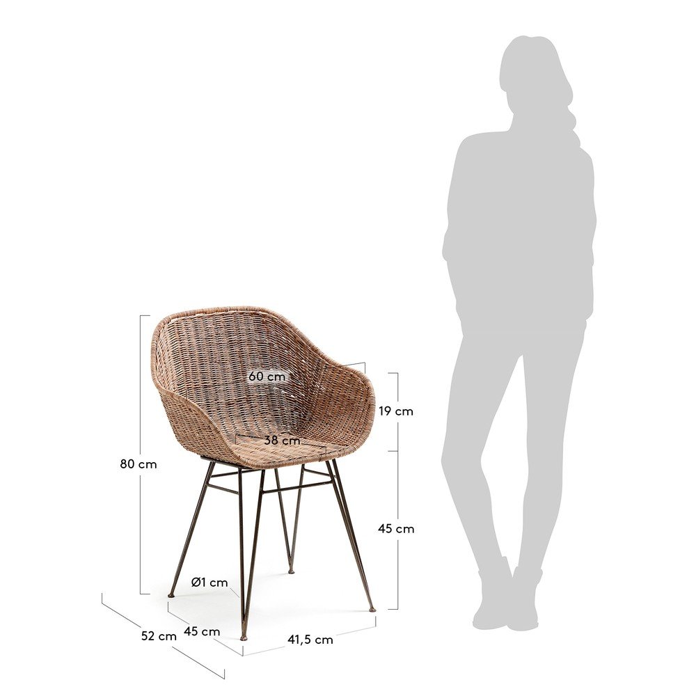 Krzesło w naturalnym kolorze Chart – Kave Home (zdjęcie 8)