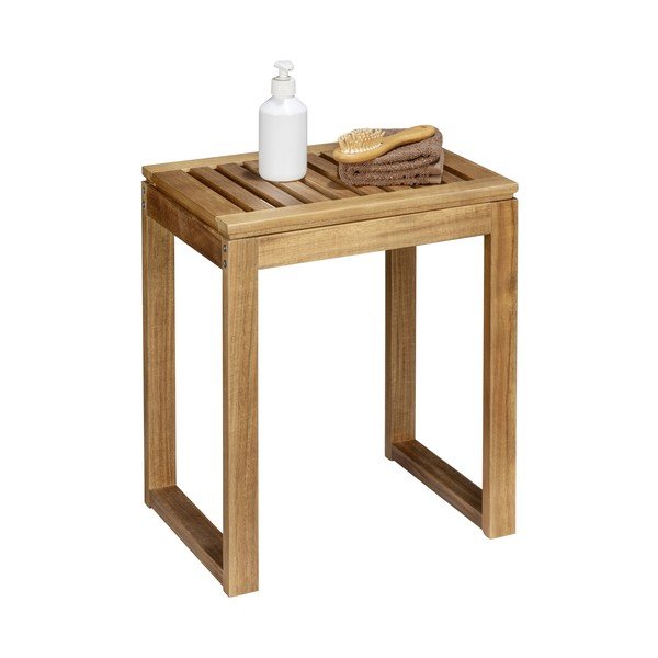 Stołek z litego drewna akacjowego w naturalnym kolorze Fondi – Wenko-image-4