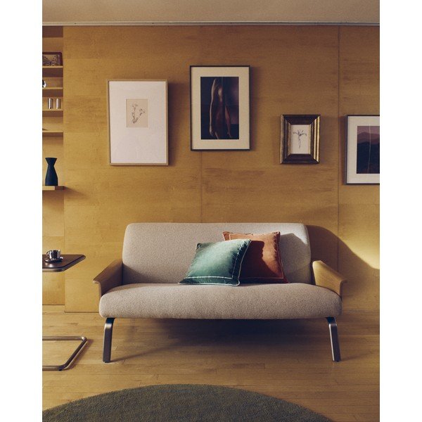 Beżowa sofa z tkaniny szenilowej 165 cm Amsen – Kave Home-image-1