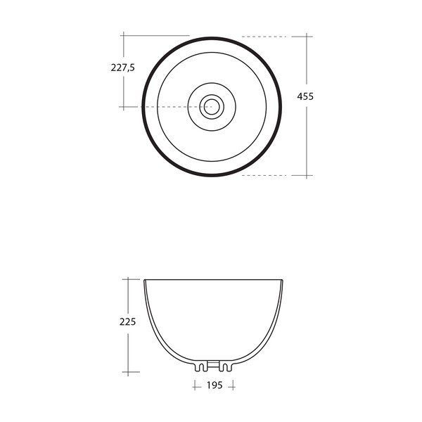 Biała ceramiczna okrągła umywalka ø 45,5 cm Dome – Sapho-image-3
