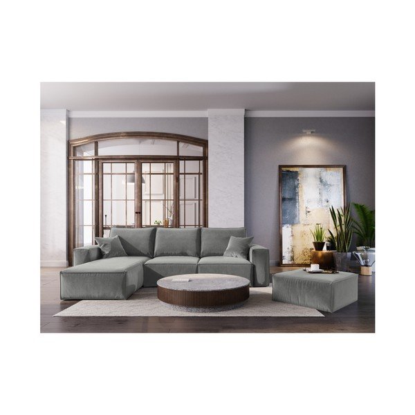 Szary puf Cosmopolitan Design Florida, 65x65 cm-image-3