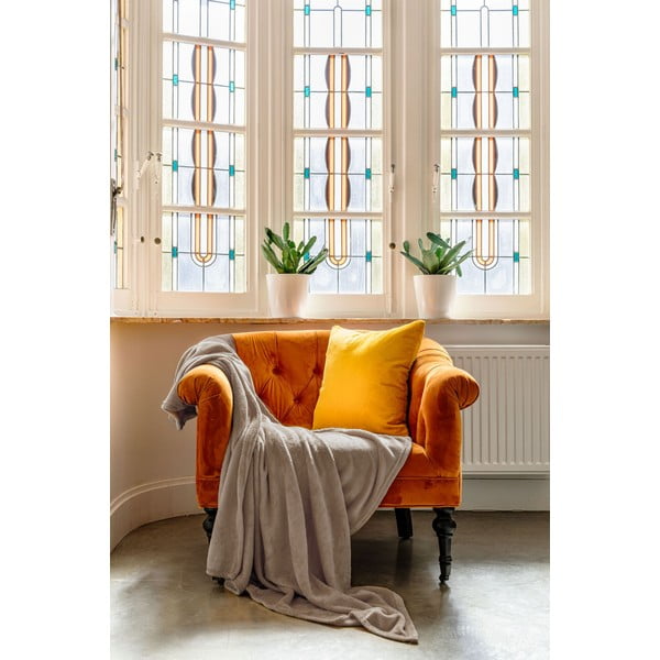 Brązowy koc z mikropluszu Tiseco Home Studio, 130x160 cm-image-1