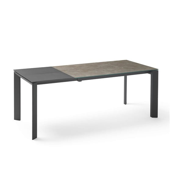 Brązowo-czarny stół rozkładany do jadalni sømcasa Lisa, dł. 140/200 cm