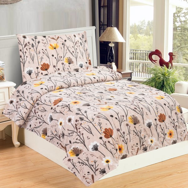 Pościel jednoosobowa z mikropluszu 140x200 cm Valentina – My House