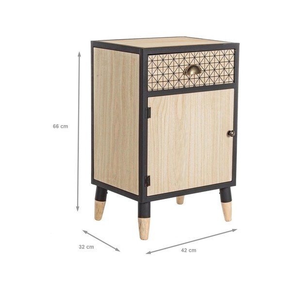 Brązowa drewniana szafka nocna Evergreen House Bed Time-image-1