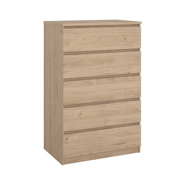 Komoda w dekorze dębu w naturalnym kolorze 77x121x50 cm Naia – Tvilum