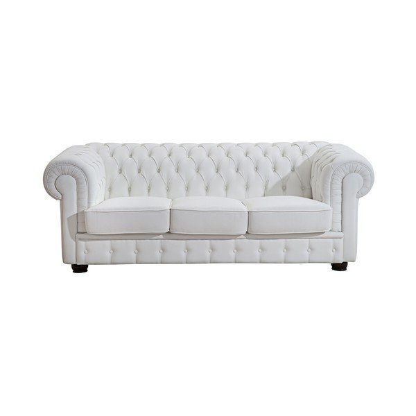 Biała skórzana sofa Max Winzer Bridgeport, 200 cm-image-2