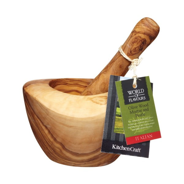 Moździerz z drewna oliwnego Kitchen Craft Italian-image-1