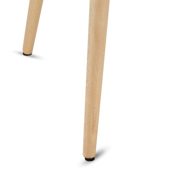 Biały stolik z nogami z drewna bukowego Furnhouse Opus, Ø 50 cm-image-1