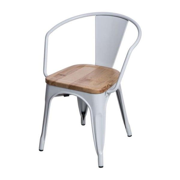 Białe krzesło D2 Paris Arms Ash Wood