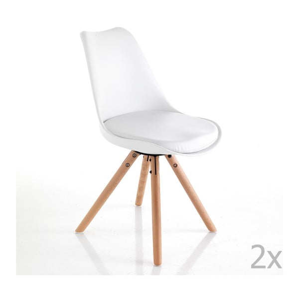 Zestaw 2 białych krzeseł Tomasucci Kiki