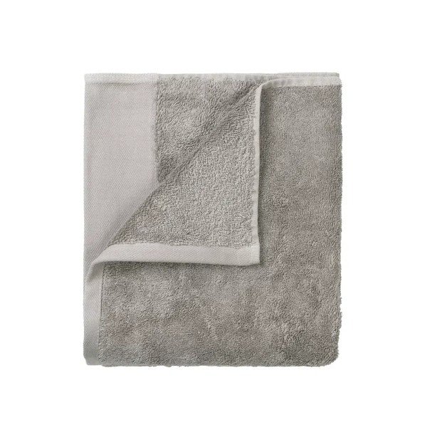 Szare ręczniki zestaw 2 szt. z bawełny organicznej frotte 30x50 cm Riva – Blomus