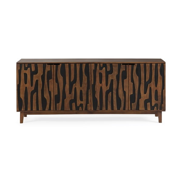 Brązowa komoda z litego drewna mango 190x80x40 cm Kantu – MOME