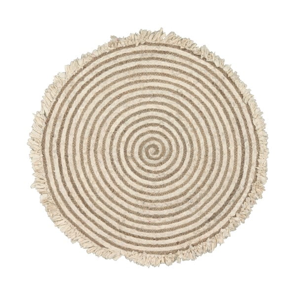 Naturalny dywan z juty Kave Home Gisel, ø 120 cm