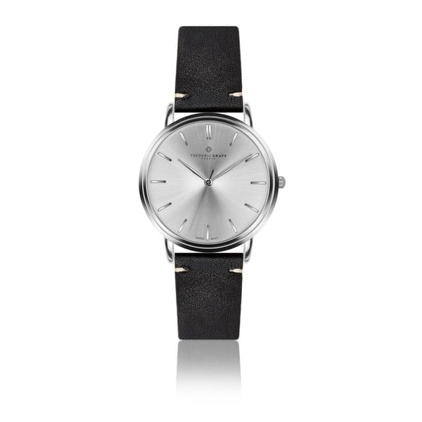 Męski zegarek z czarnym paskiem skórzanym Frederic Graff Breithorn