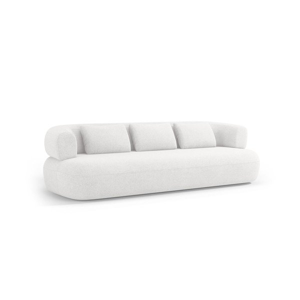 Sofa z materiału bouclé w kolorze kości słoniowej 200 cm Jenny – Micadoni 