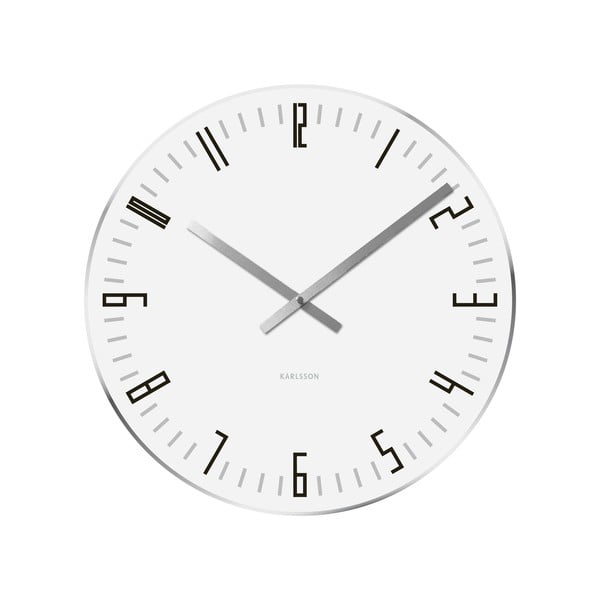 Biały zegar Present Time Slim