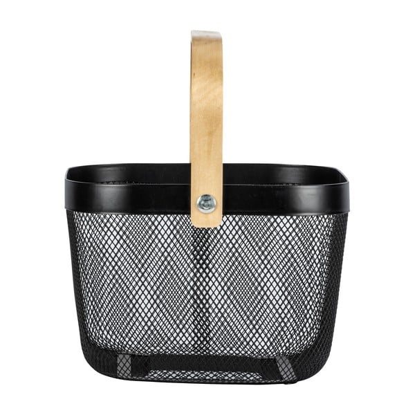 Czarny organizer łazienkowy z bambusowym uchwytem Wenko-image-2