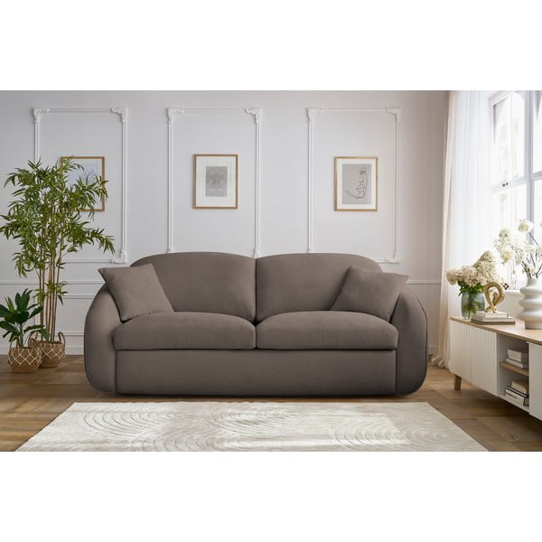 Brązowa rozkładana sofa 235 cm Cezanne – Bobochic Paris-image-1