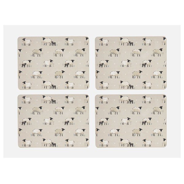 Korkowe maty stołowe zestaw 4 szt. 21,5x29 cm Highland Sheep – Cooksmart ®