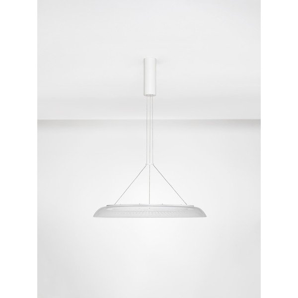 Aluminiowa lampa wisząca LED w matowym białym kolorze z kloszem ze szkła akrylowego ø 60 cm Mantle – Nova Luce-image-3