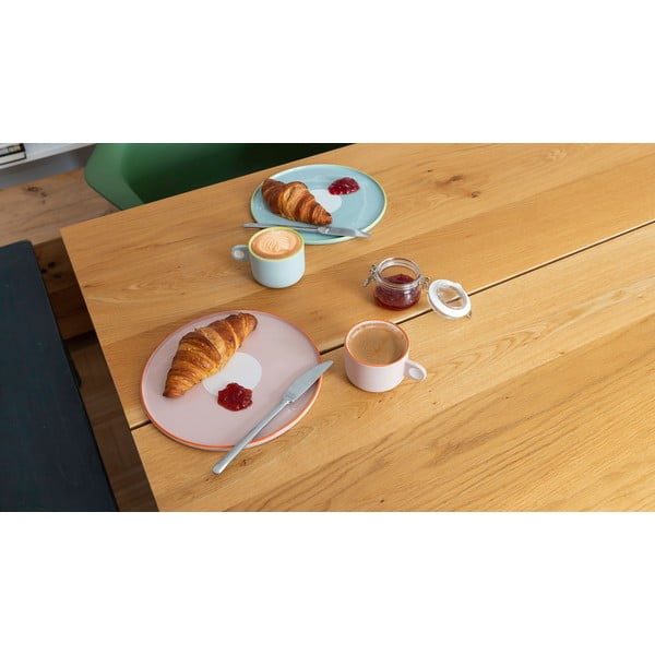 Zestaw różowej kamionkowej filiżanki i talerza Remember Greta, 250 ml-image-3