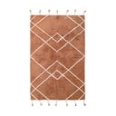 Brązowy dywan z bawełny wykonany ręcznie Nattiot Lassa, 100x150 cm