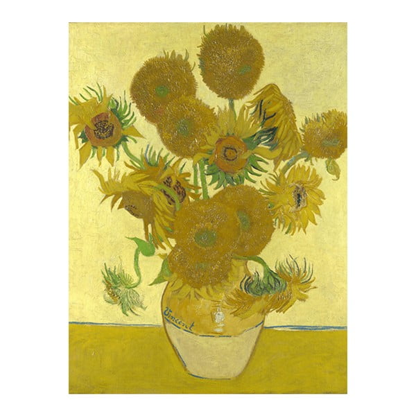 Reprodukcja obrazu Vincenta van Gogha - Sunflowers 3, 60x80 cm