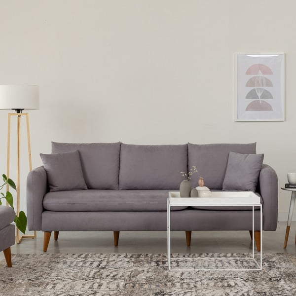 Szara sofa 215 cm Sofia – Balcab Home-image-4