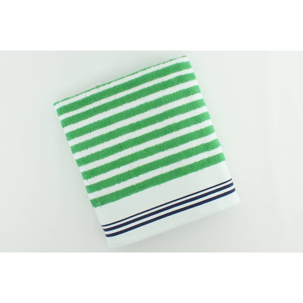Ręcznik bawełniany BHPC White 80x150 cm, zielony