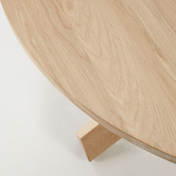 Stół z drewna dębowego Kave Home Nori, ø 120 cm-image-1
