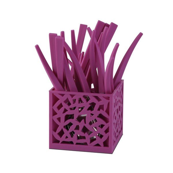 Zestaw 24 fioletowych sztućców Vialli Design Mia-image-1