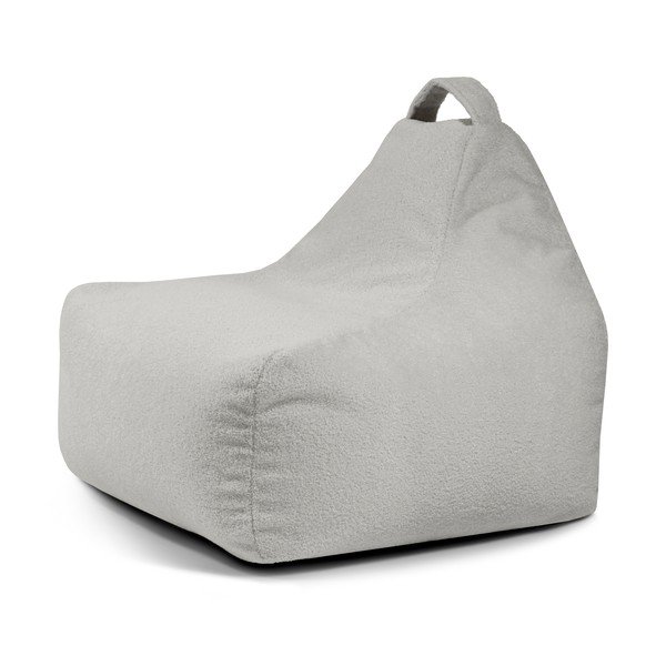Jasnoszary dziecięcy worek do siedzenia z materiału bouclé Game Amuse – SLOWDOWN