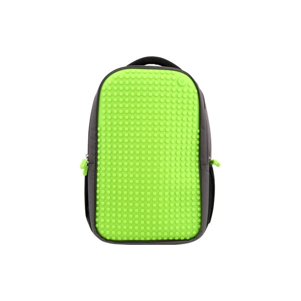 Plecak studencki Pixelbag, szary/zielony