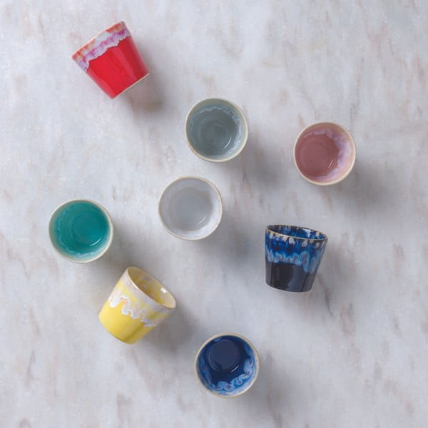 Czerwono-biała kamionkowa filiżanka do espresso Costa Nova, 90 ml-image-4