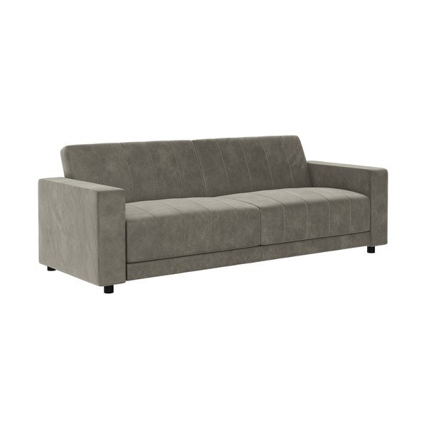 Szarobrązowa aksamitna częściowo rozkładana/rozkładana sofa 225 cm Allie II – Støraa-image-2