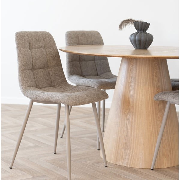 Okrągły stół z blatem w dekorze jesionu ø 120 cm Bolton – House Nordic-image-1